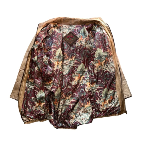 Hunters Run Leather Oversized Bomber Jacket Size Medium Vintage1980’s - Picture 2 of 11